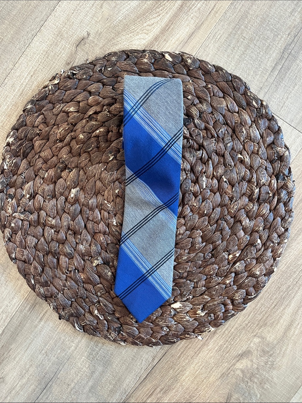 Barr III Classic Blue Plaid Men's Tie